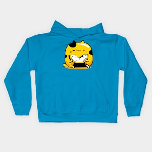 yellow cat hello summer Kids Hoodie